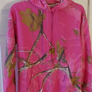 Pink Hoody Realtree Sweatshirt Jacket M Pockets